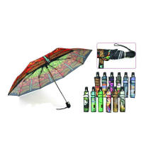 3 Fold Auto Compact Open e Close Butterfly Guarda-chuva